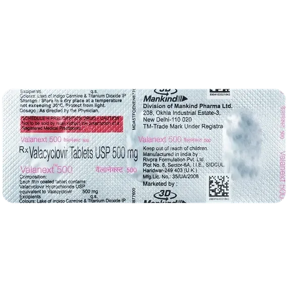 valanext 500mg tablet 3's